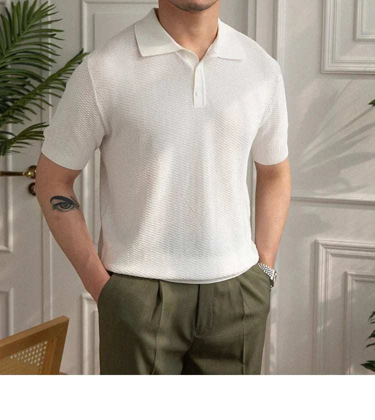 Men's Casual Polo Shirt - Breathable Cotton Short Sleeve Golf Shirt for Work & Weekend Wear | Comfortable Summer Top for Business Casual & Outdoor Activities