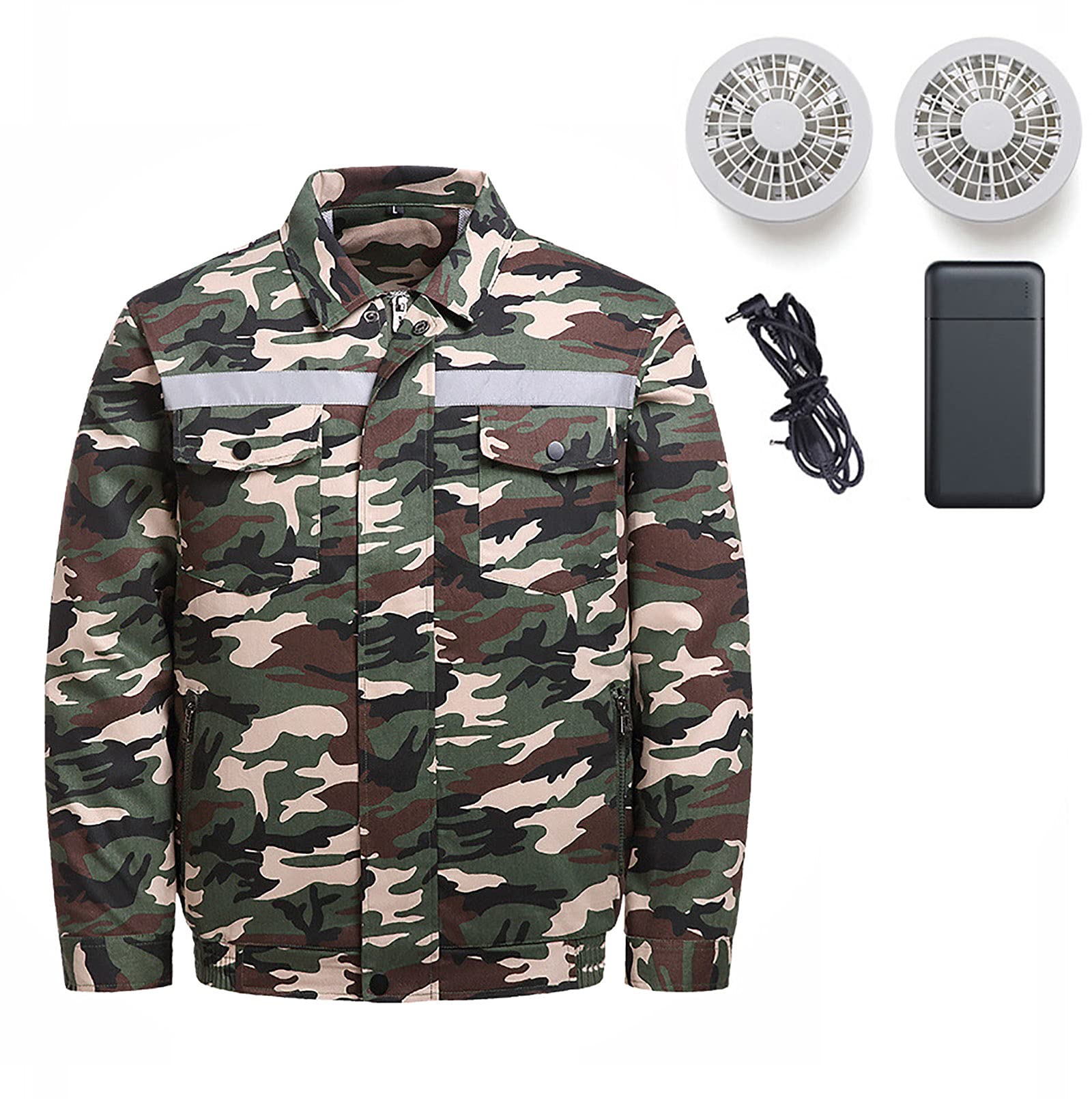 Yajun Cooling Fan Jacket - Air Conditioned Heatproof Outdoor Wear for Hiking, Welding & Fishing | High-Temperature Resistant Work Jacket with Built-in Fan | Perfect for Summer Outdoor Activities, Construction Work & Extreme Heat Conditions