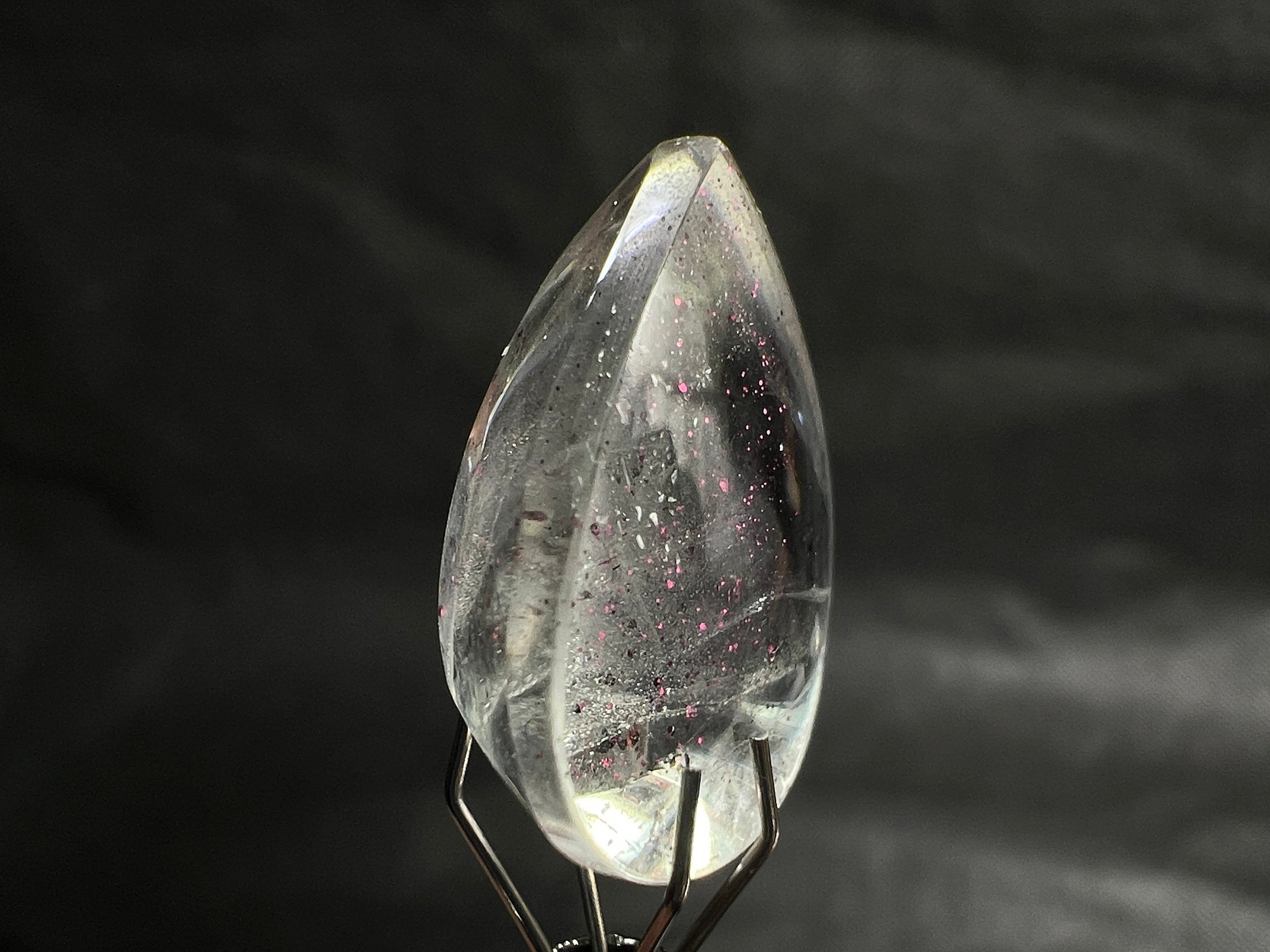 Natural Pink Fire Quartz Crystal Pear Cut Gemstone for Jewelry Making - Healing Stone for Meditation, Energy Work & Spiritual Gifts (COVELLITE 48942)