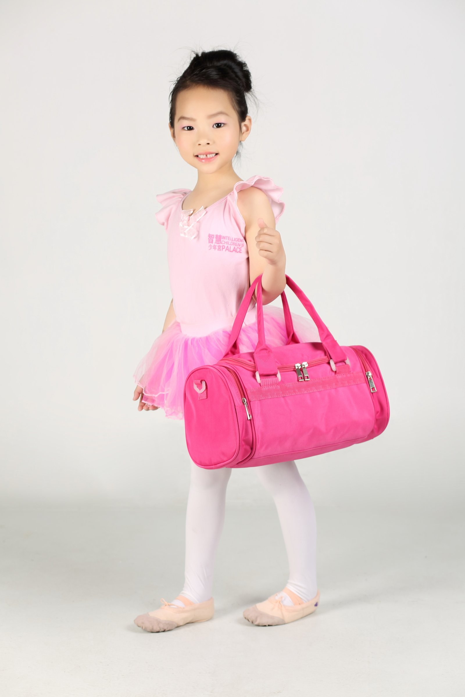 Small Ballet Dance Bag for Little Girls - Lightweight Gymnastic Duffle Bag for Dance Class, Recital & Gym Practice