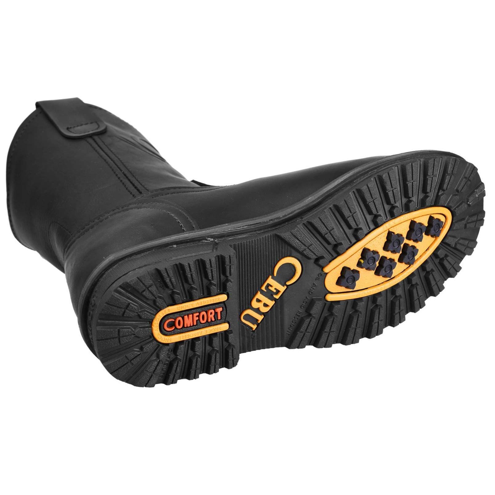 CEBU Men's 10 Inch Tractor Work Boots - Steel Toe, Waterproof & Slip Resistant for Construction, Farming & Outdoor Work