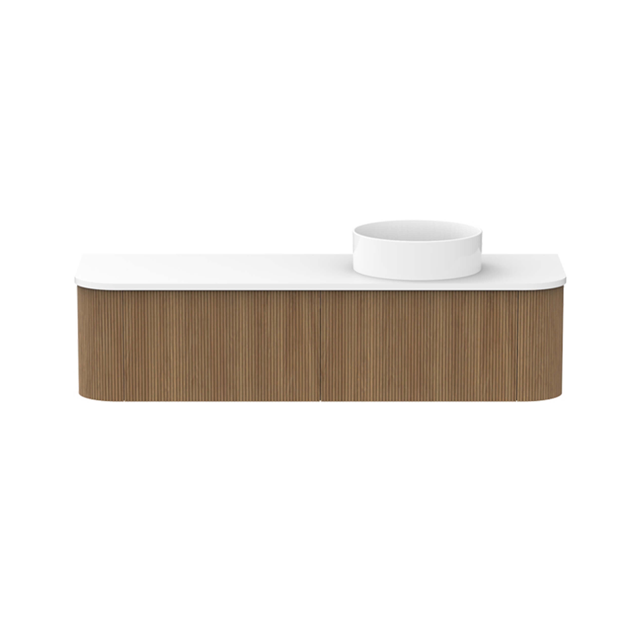 Premium ADP Waverley Wall-Mounted Bathroom Vanity - Solid Surface Cherry Pie Finish for Modern Homes, Perfect for Small Bathrooms & Powder Rooms