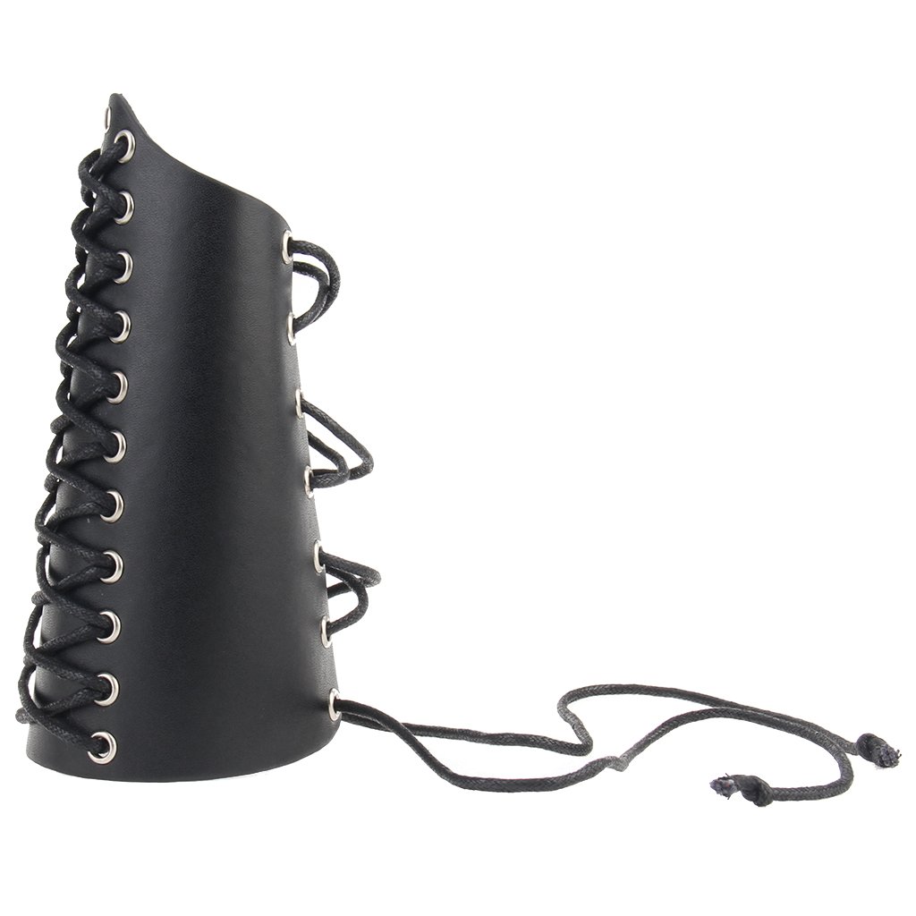 2Pcs Unisex Faux Leather Gauntlet Wristbands - Wide Bracer Arm Armor Cuffs for Cosplay, Renaissance Fairs & Gothic Fashion Accessories