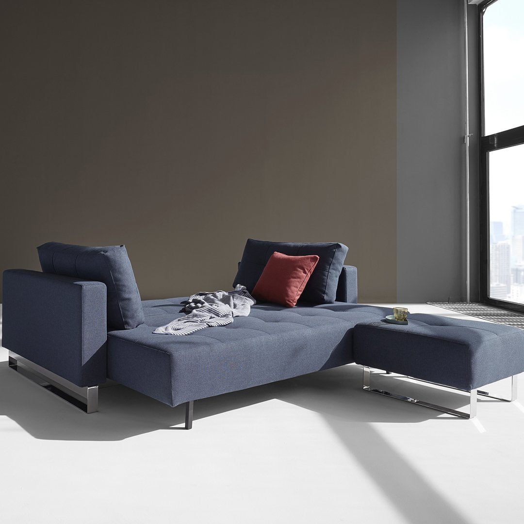 Cassius Deluxe Queen Sofa - Modern Upholstered Living Room Furniture for Small Spaces, Apartments & Home Theater Seating