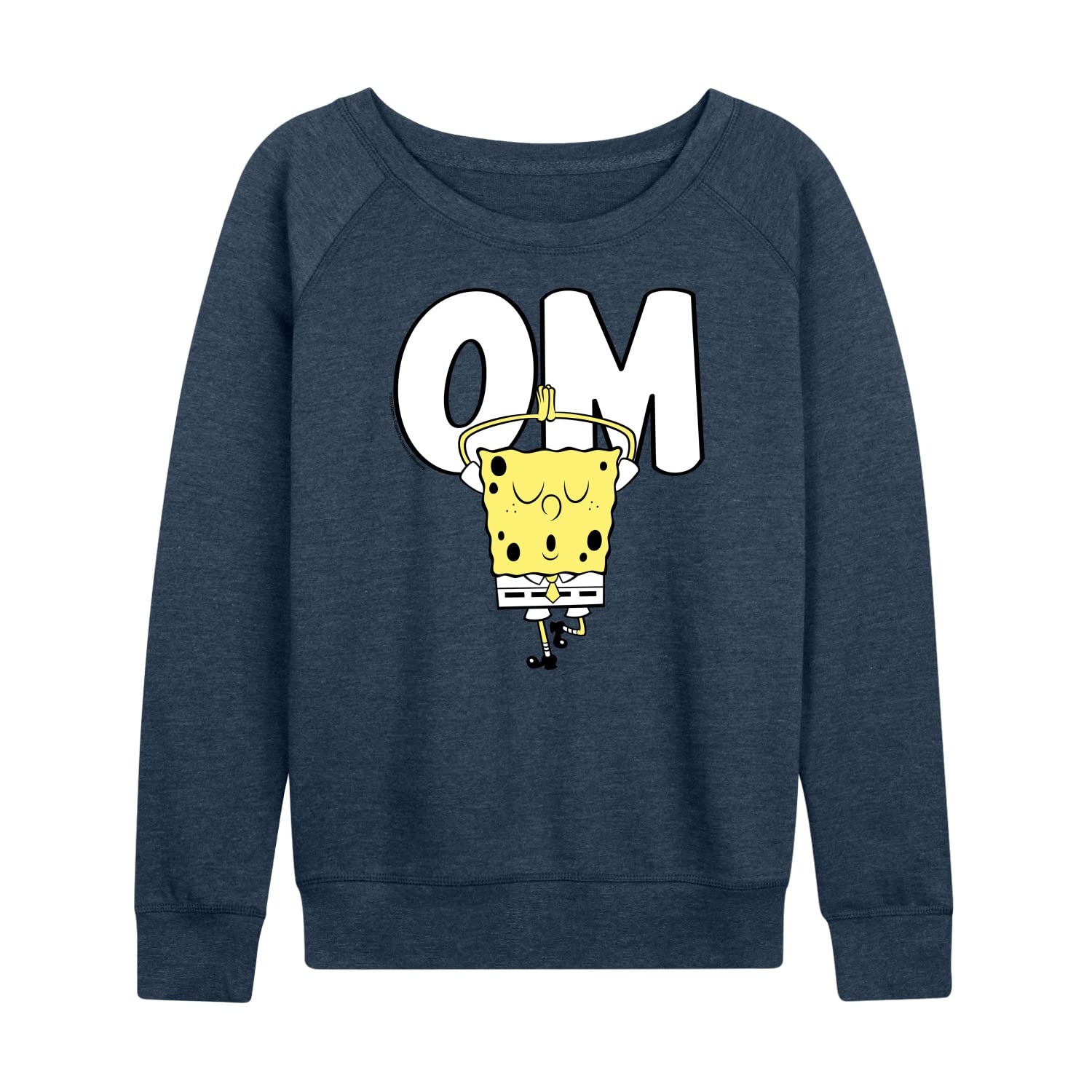 SpongeBob SquarePants Women's Lightweight French Terry Pullover Hoodie | Cartoon Yoga Graphic Sweatshirt | Lounge, Workout & Casual Wear
