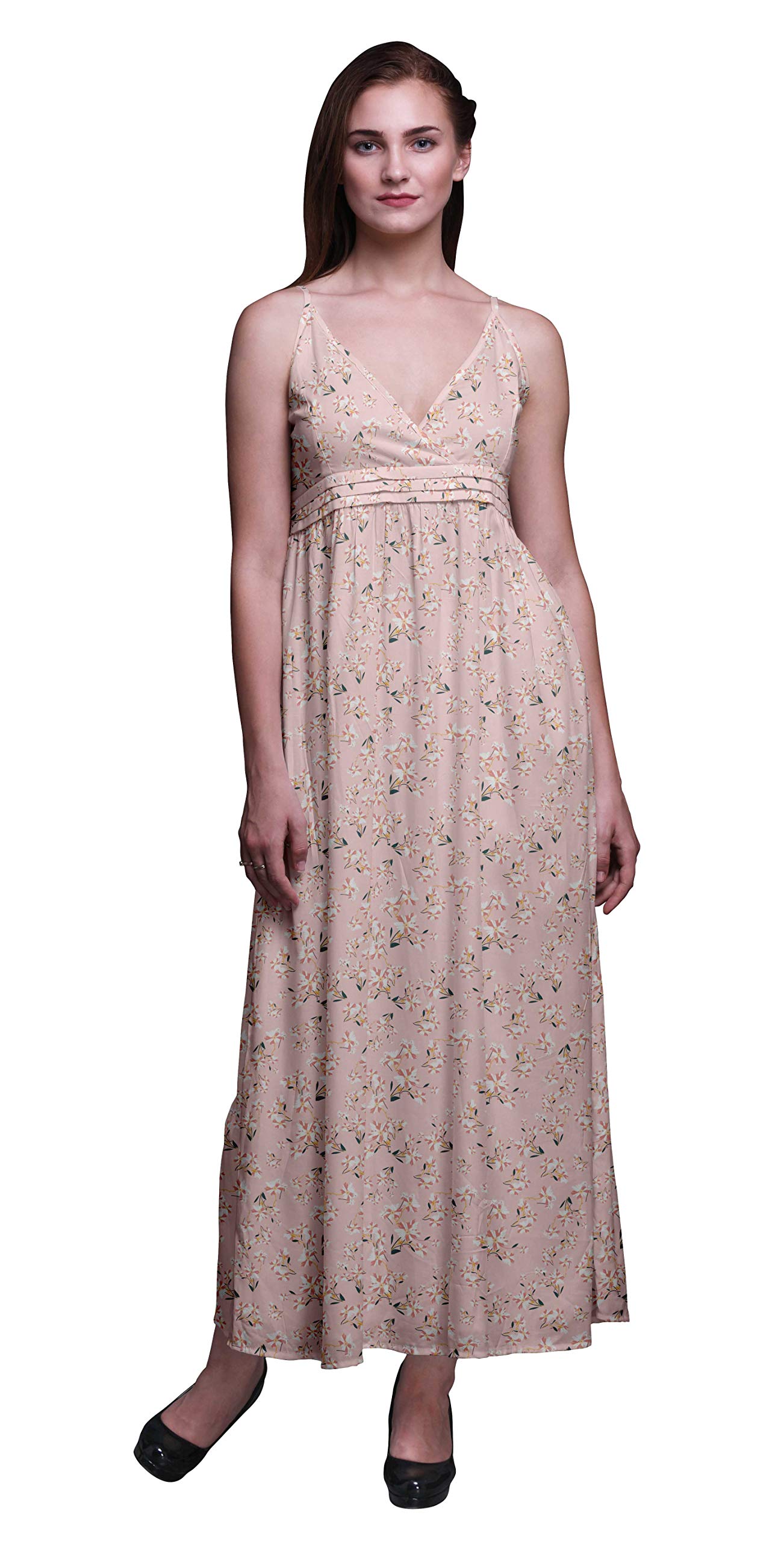 Bimba Women's Printed Sleeveless Bohemian Maxi Dress - Strappy Summer Beach Cover Up for Vacations & Pool Parties