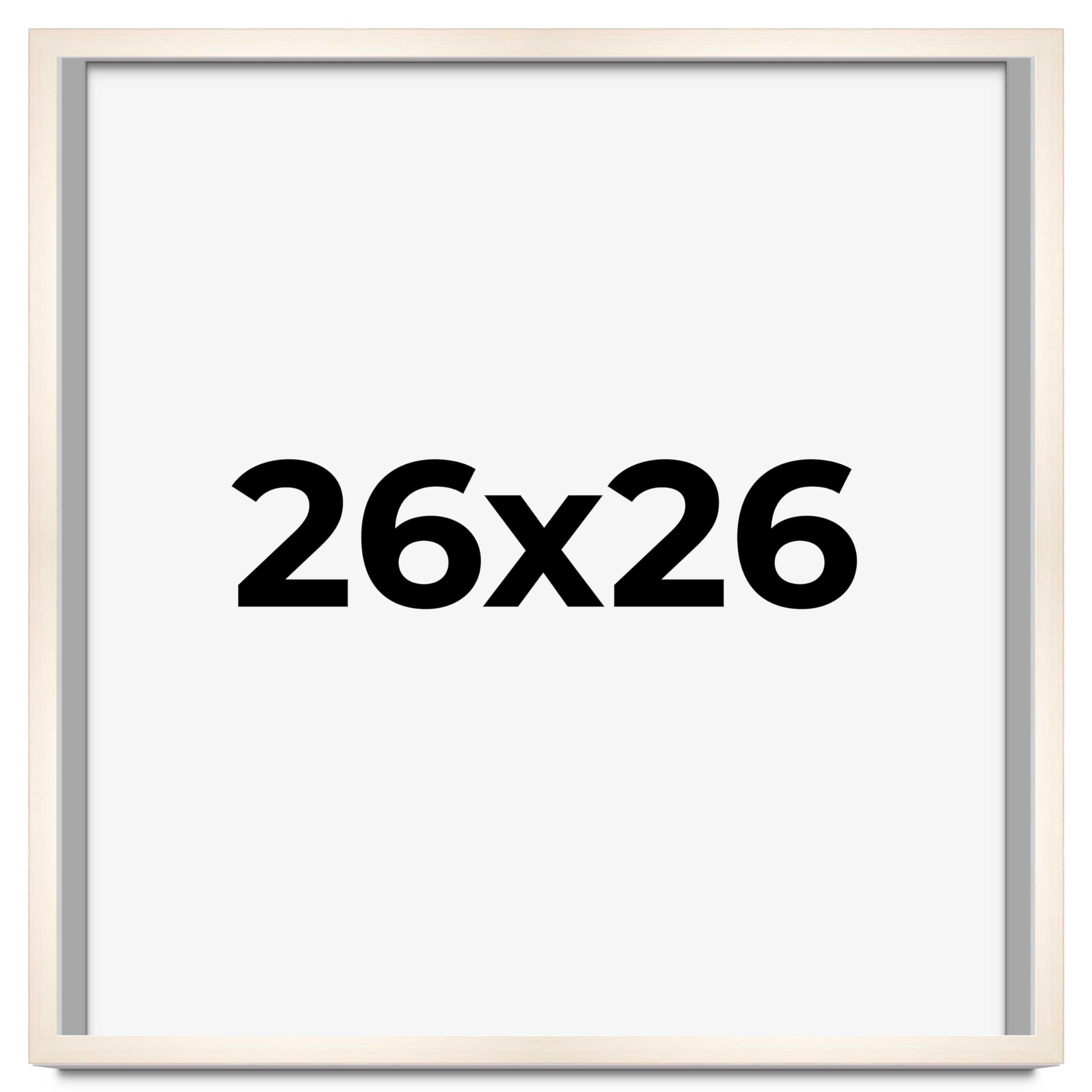 CountryArtHouse 26x26 Inch Whitewashed Solid Wood Picture Frame - 0.8125 Inch Moulding Width with UV Acrylic Plexiglass, Acid-Free Foam Backing & Hanging Hardware | Perfect for Wall Art, Family Photos, Gallery Displays & Home Decor