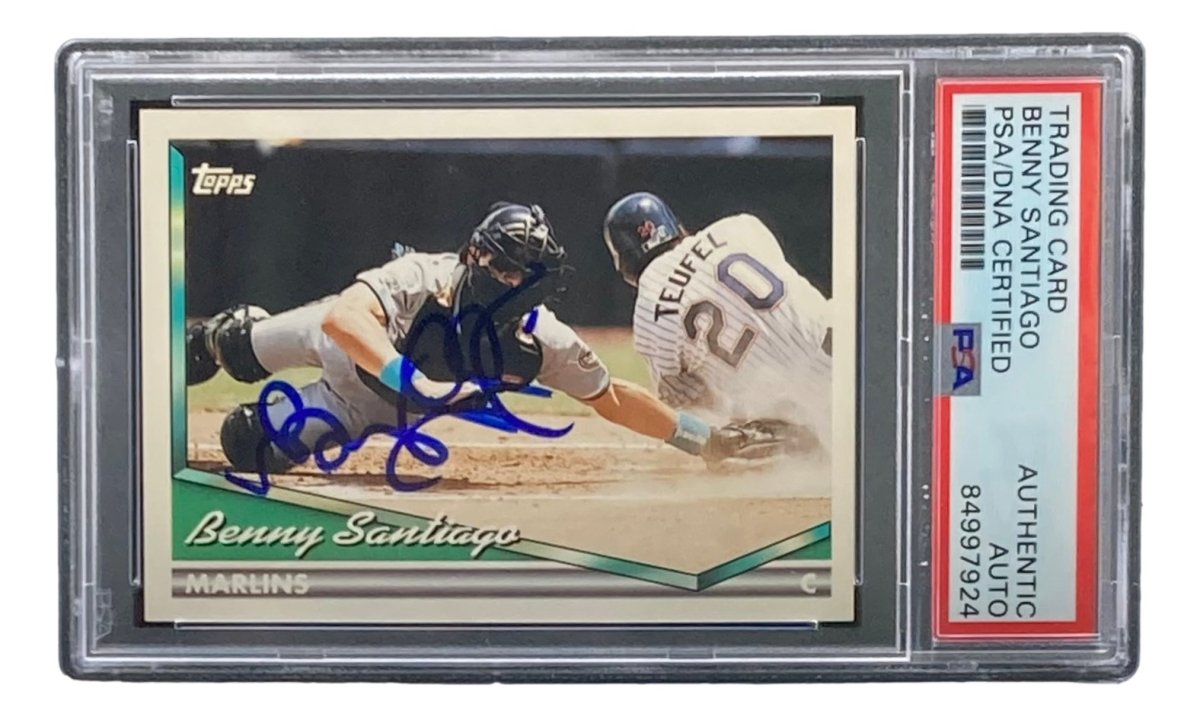 Benito Santiago Autographed 1994 Topps #370 Florida Marlins Baseball Card - PSA/DNA Certified | Perfect for Sports Memorabilia Collections & MLB Fan Displays