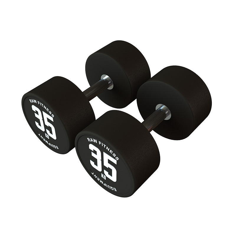 35KG Dumbbell Set - Round Rubber Coated for Home Gym, Strength Training & Fitness Workouts - Perfect for Weightlifting, CrossFit & Muscle Building
