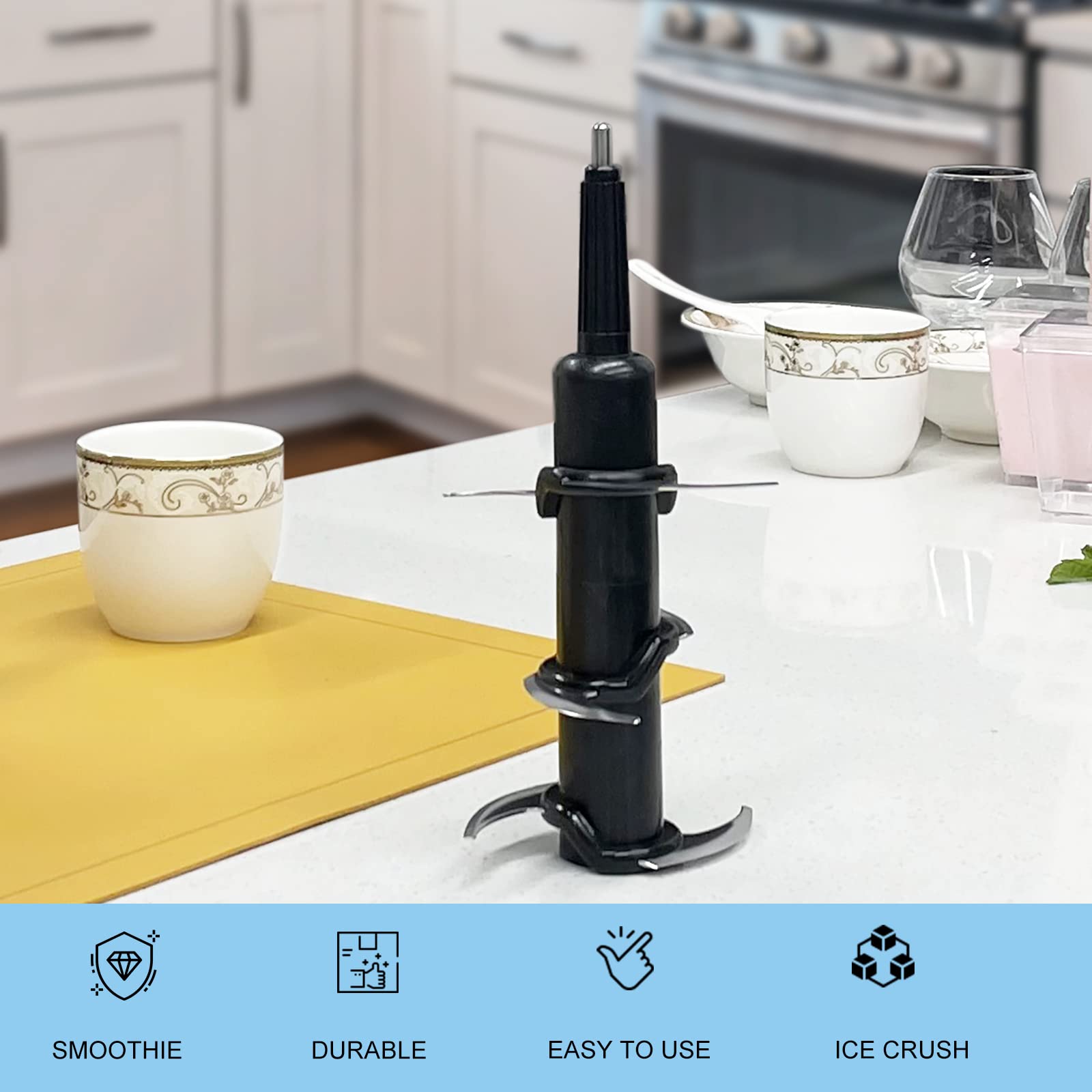 Ninja Blender 6-Stacked Blade Replacement Assembly for 72 oz Pitcher - Compatible with BL660C BL740 BL642 BL500C Models (1100W 1200W 1500W) - Perfect for Smoothies, Juices & Food Prep in Ninja Kitchen System