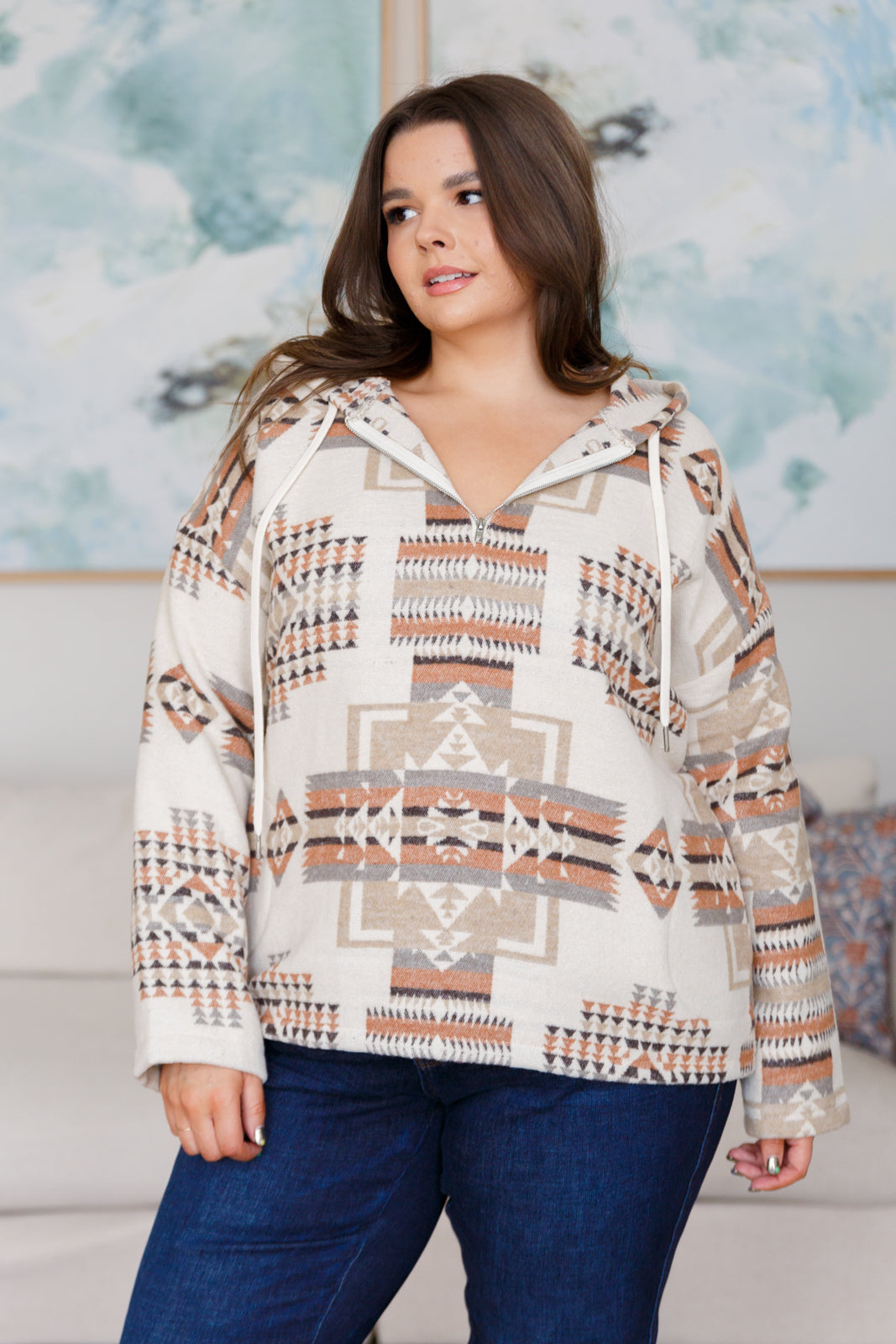 Just Going For It Aztec Hoodie - Stylish & Comfortable Pullover for Men & Women | Perfect for Casual Wear, Street Fashion & Outdoor Activities