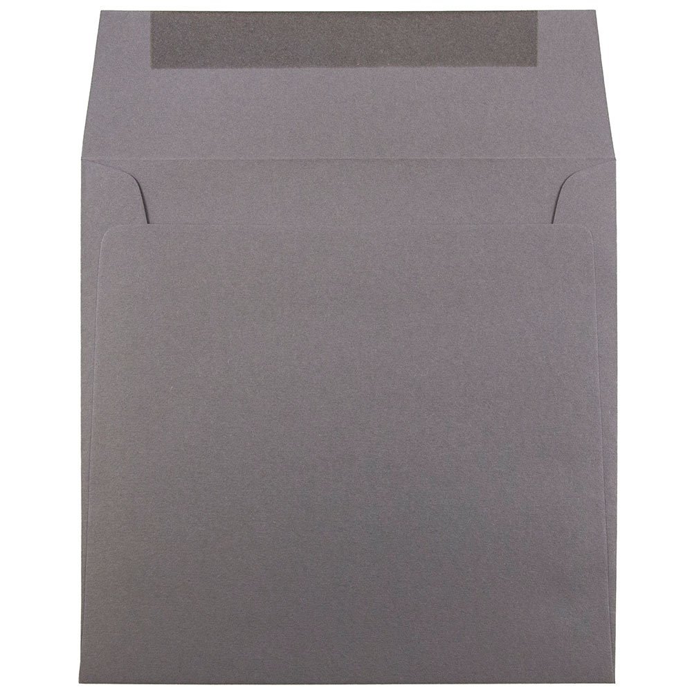 JAM PAPER 6.5x6.5 Inch Premium Dark Grey Invitation Envelopes - Bulk Pack of 250 - Perfect for Wedding Invitations, Business Cards, Greeting Cards & Party Invitations