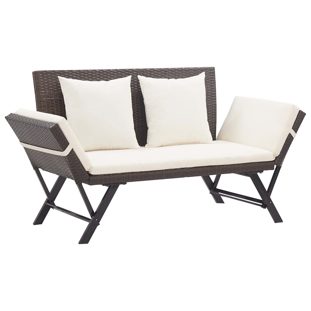 **Outdoor Patio Bench with Cushions - 69.3
