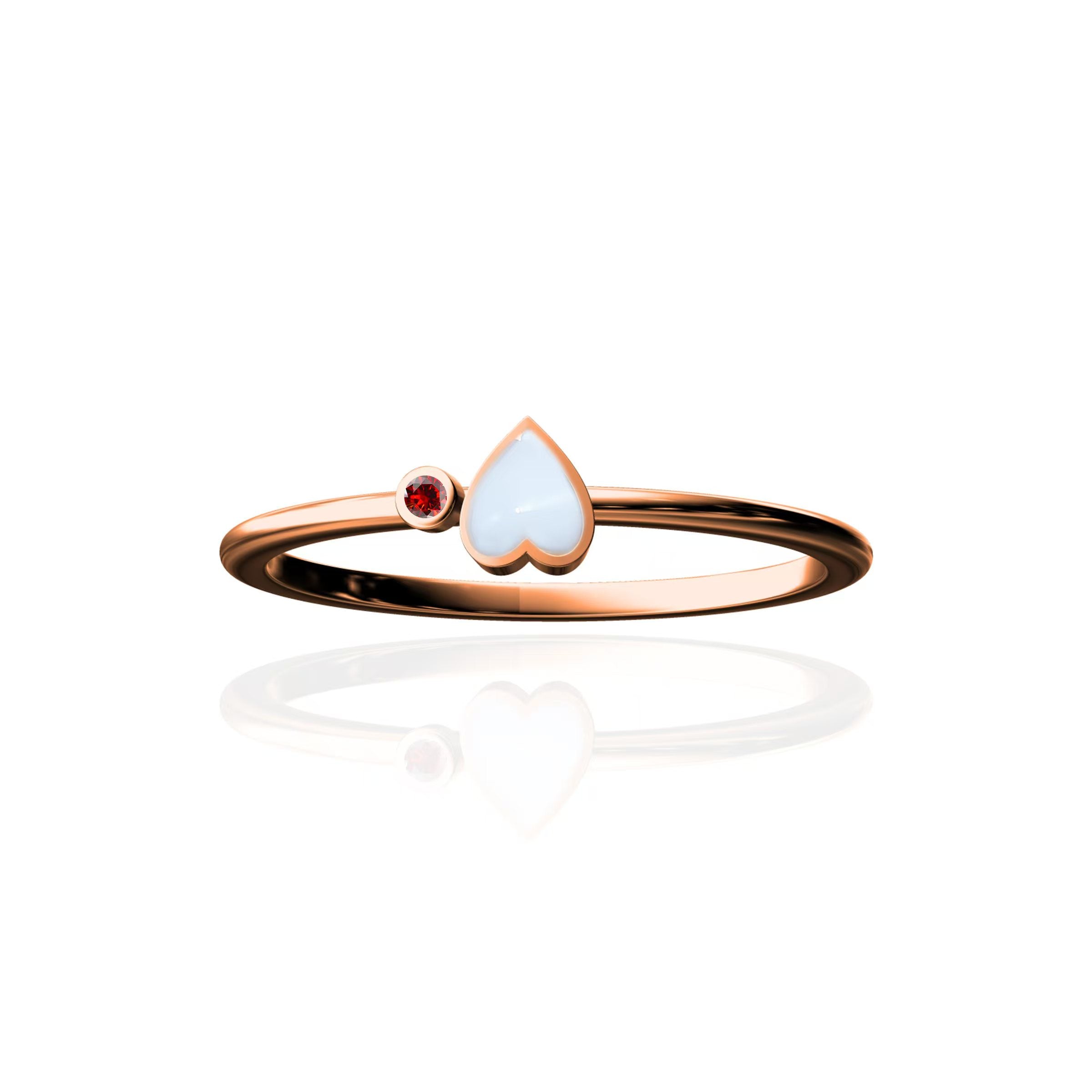 Heart's Glow: Personalized Birthstone Breast Milk Jewelry Ring - Perfect for Nursing Moms, Mother's Day Gifts & Memorial Keepsakes