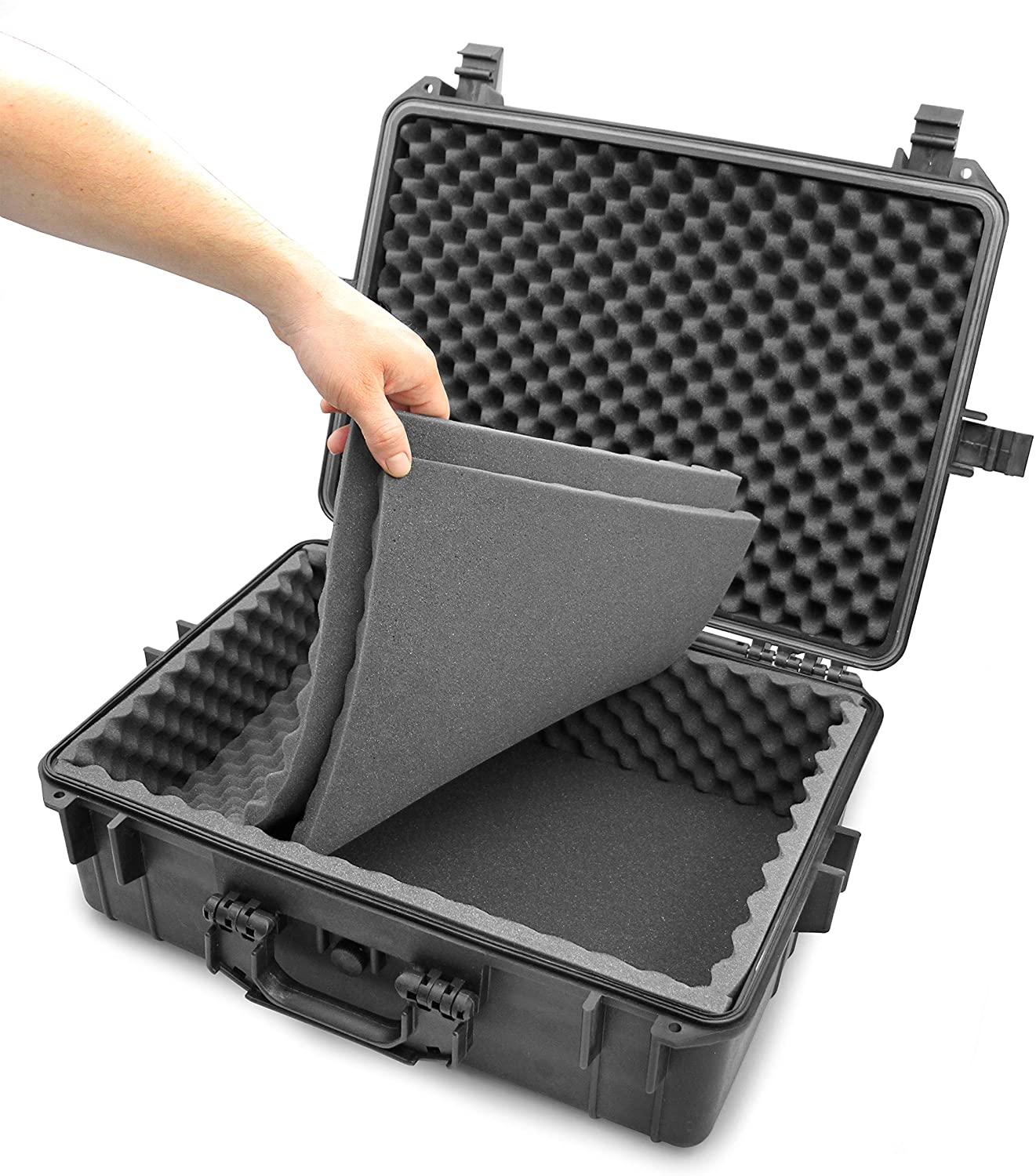 CASEMATIX Waterproof Hard Case for Yamaha MG12XU 12-Channel Audio Mixer - Durable Foam Protection Fits Mixers up to 17