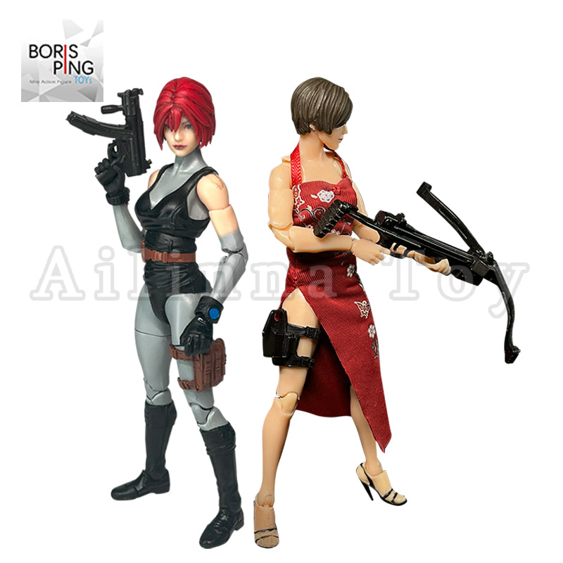 Boris Ping Toys AK18 Series 1/18 Scale Agent Wang & Avina Action Figure - Wave 2 Collectible Model for Display, Photography, and Role-Playing Scenes