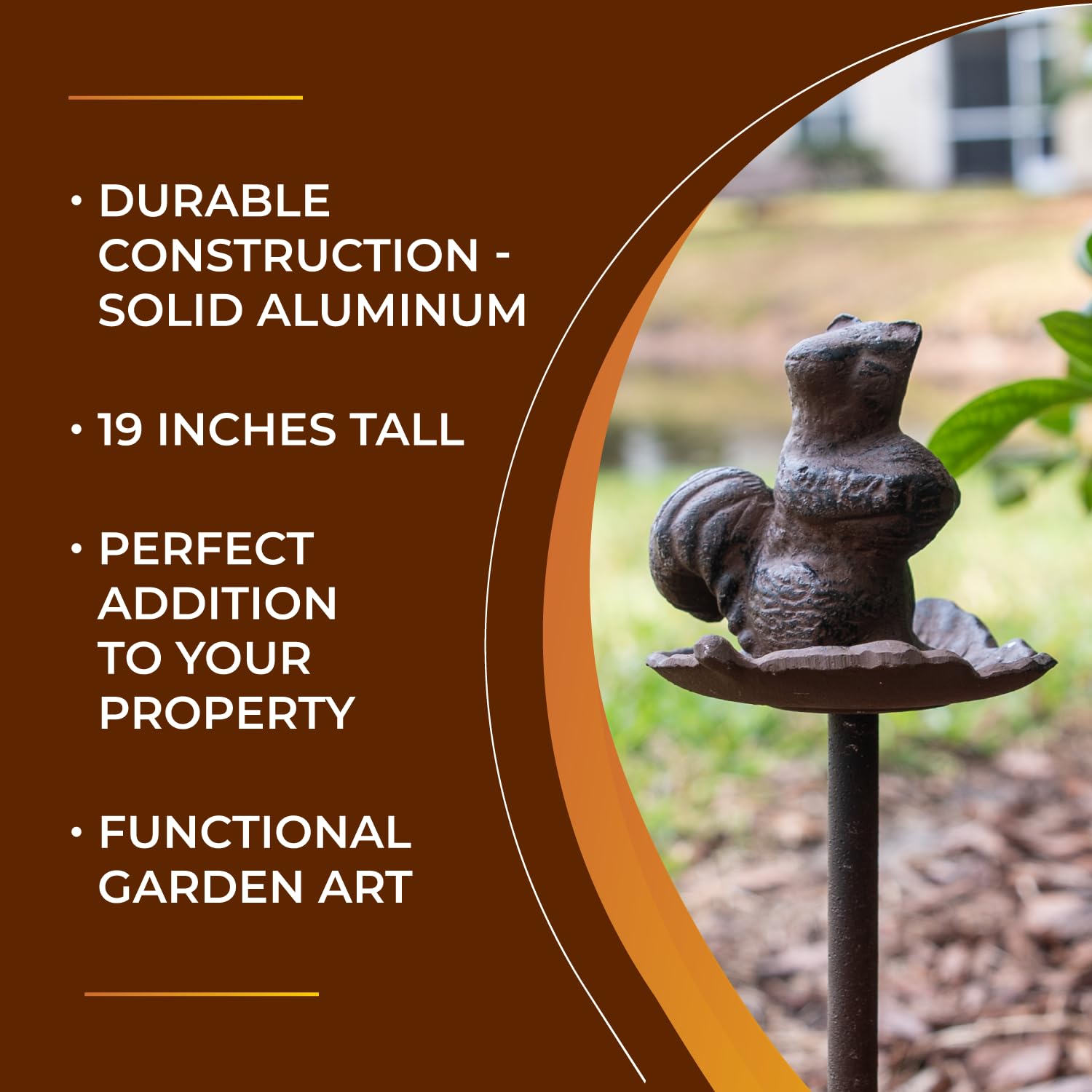 5-Pack Heavy Duty Solid Aluminum Garden Hose Guides - 19 Inch Tall Decorative Hose Stakes for Flower Beds, Plants & Landscaping - Perfect Yard Accessory to Protect Your Garden & Organize Hoses