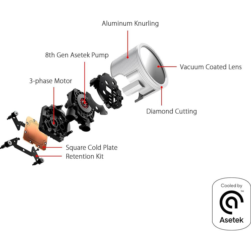 ASUS ROG Ryuo III 240mm ARGB White Liquid CPU Cooler - Premium AIO Cooling for Gaming PCs & High-Performance Workstations