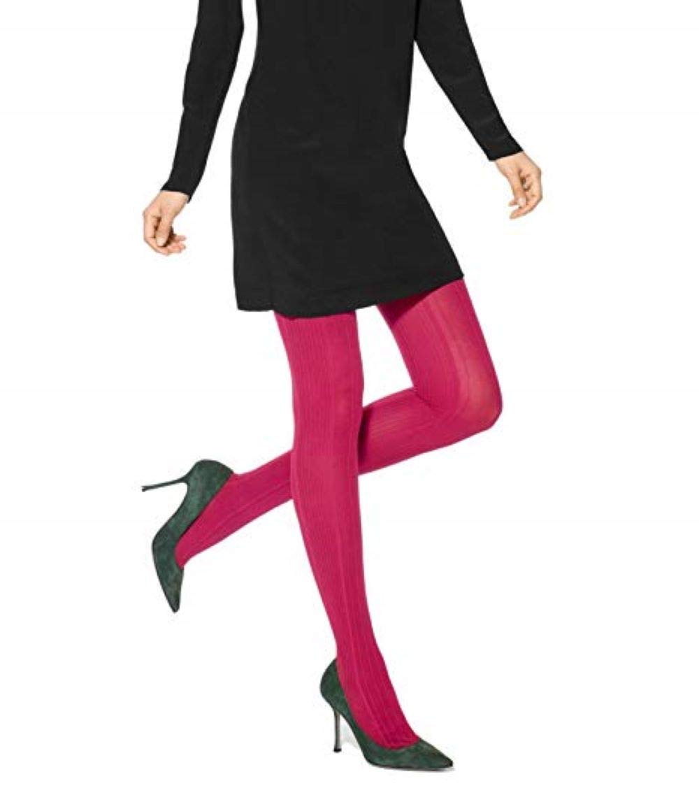 Hue 16776 Variegated Tights with Control Top - Dark Rose Pantyhose for Women | Comfortable & Shaping | Perfect for Work, Parties & Everyday Wear