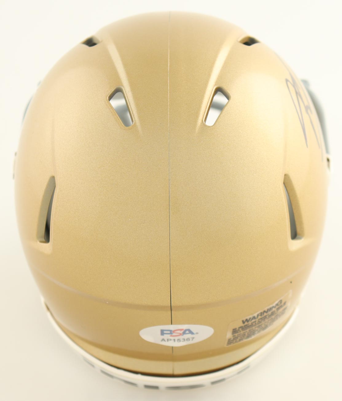 Riley Leonard Autographed Notre Dame Fighting Irish Speed Mini Helmet with PSA Certification - Perfect for Sports Memorabilia Collectors and Fighting Irish Fans