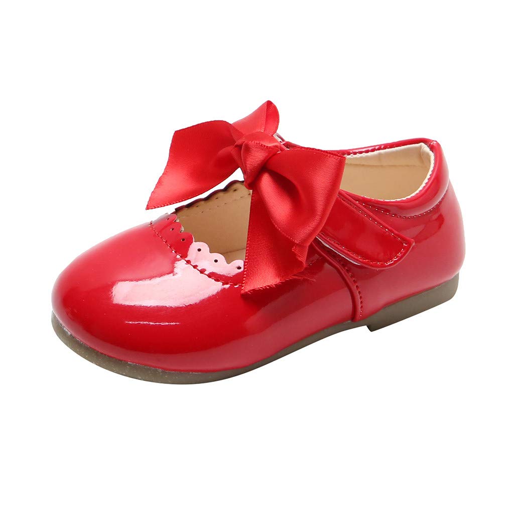 BIISDOST Princess Shoes for Girls - Leather Party Dress Shoes for Kids, Festive Wedding & School Shoes with Bowknot, Patent Leather Flats for Cosplay & Special Occasions | Perfect for Birthday Parties, Pageants, and Formal Events