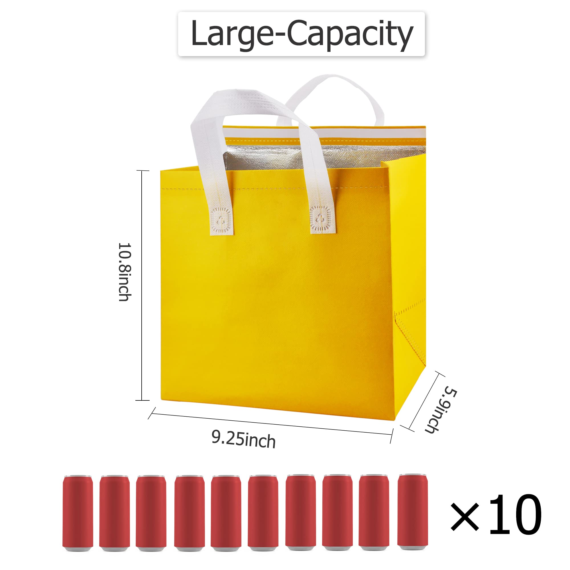 Insulated Food Delivery Bags - Keep Meals Hot or Cold | Reusable Restaurant Takeout Bags for Delivery, Picnic, Party & Outdoor Dining | Perfect for Uber Eats, DoorDash & Catering Services