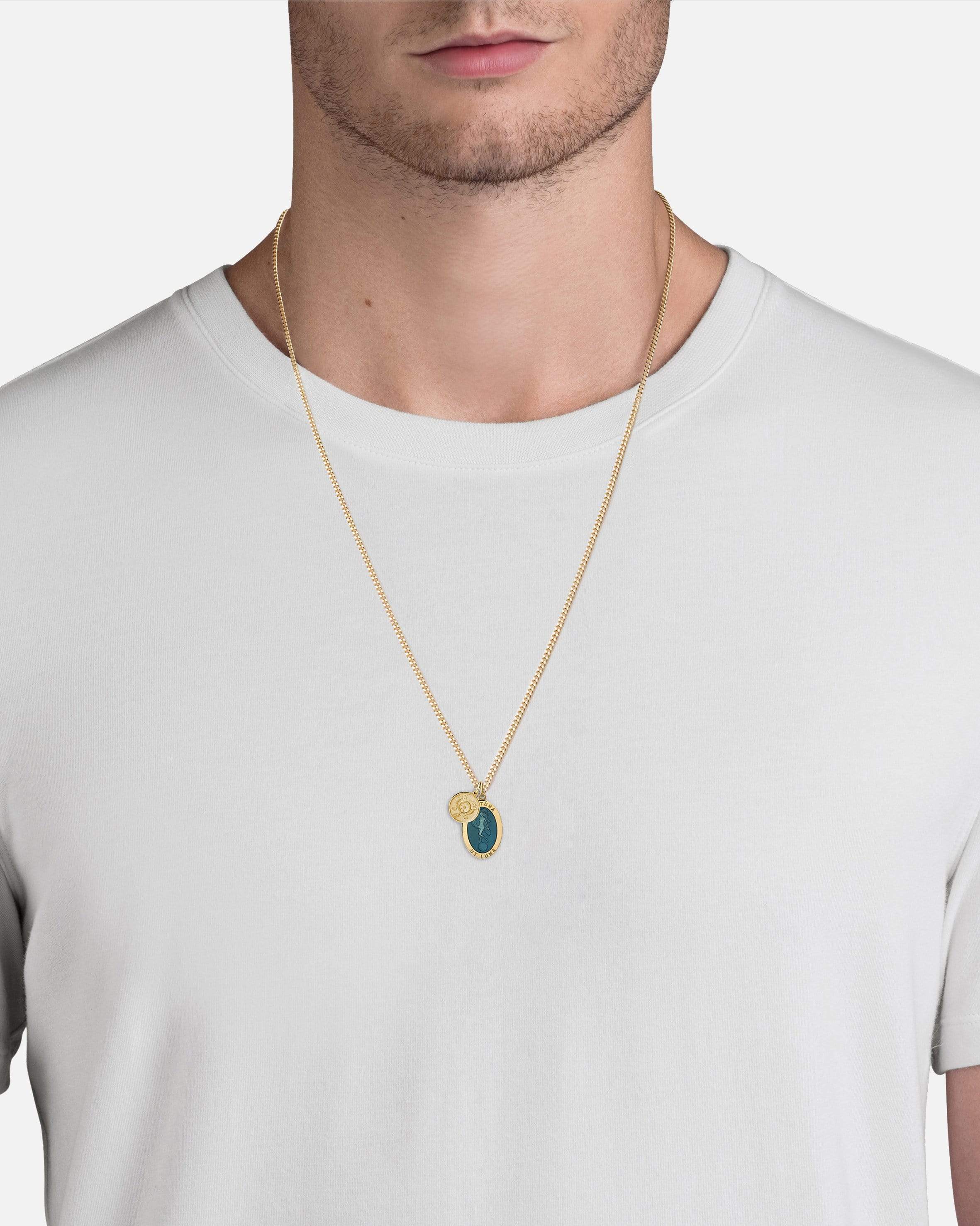 Fortuna Gold Vermeil Teal Necklace for Women - Elegant Pendant Jewelry Gift for Birthday, Anniversary & Special Occasions