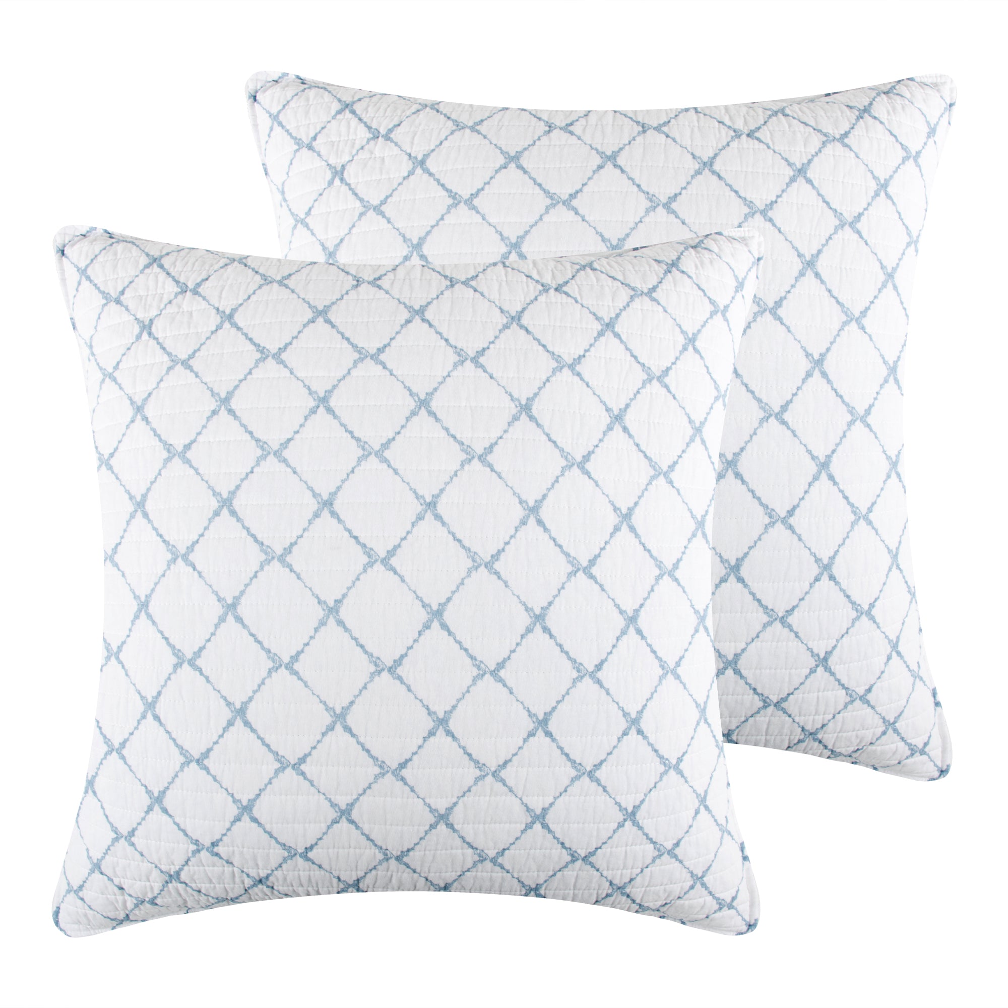 Becker Euro Sham Pillowcase Set of 2 - Premium 100% Cotton Decorative Square Pillow Covers for Sofa, Bed & Couch - Home Decor & Living Room Accessories