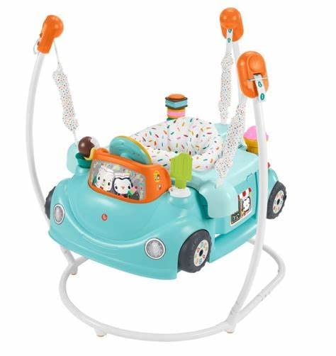 Fisher-Price Sweet Ride 2-in-1 Jumperoo Activity Center with Lights, Sounds & Smart Stages Learning - Baby to Toddler Developmental Toy for Indoor Play & Early Learning