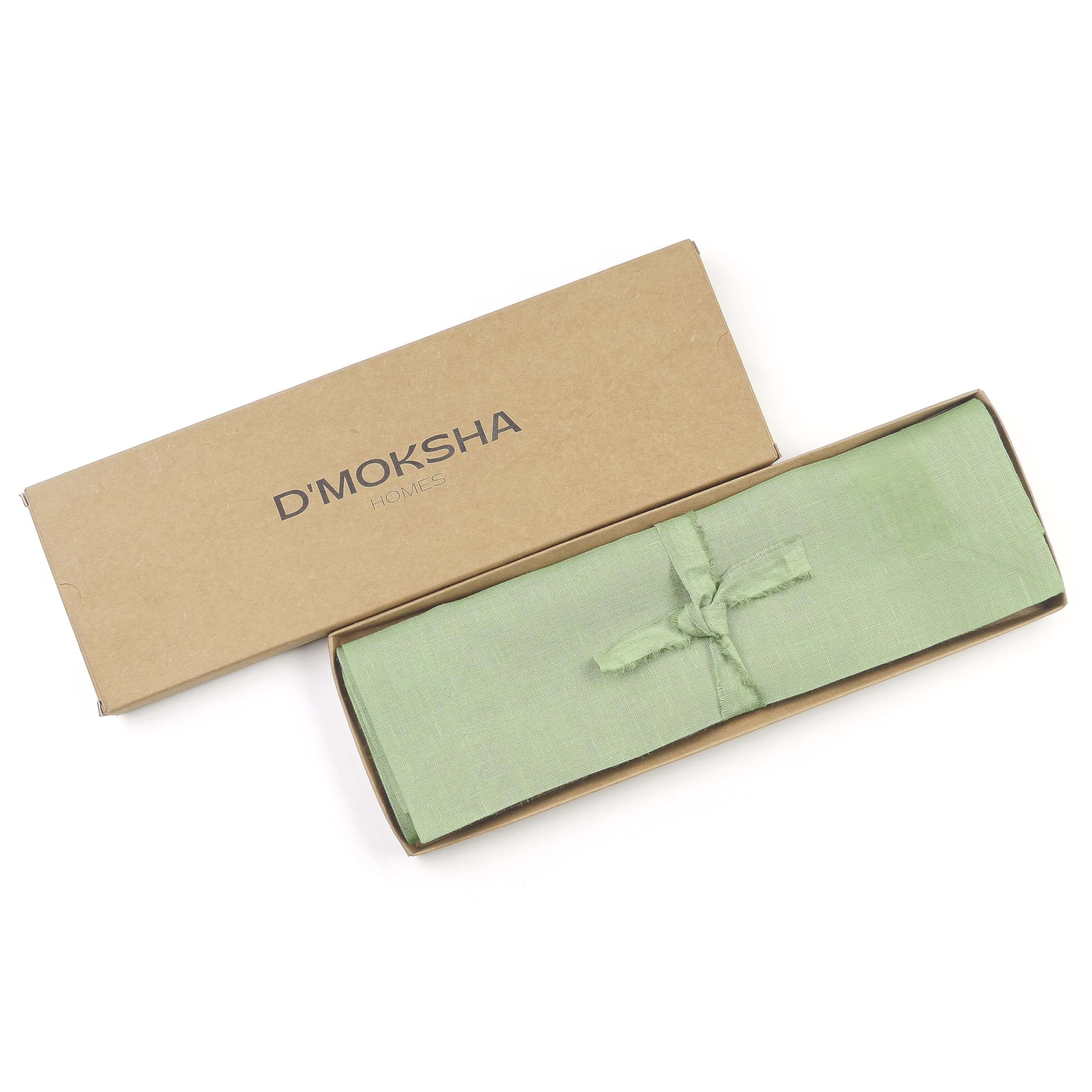 D'Moksha Homes 100% Pure Linen Placemats Set of 4 - Sage Green Table Mats 14x19 Inch - Washable Linen Placemats for Dining Table Decor, Easter Dinner, Spring Brunch & Home Decor