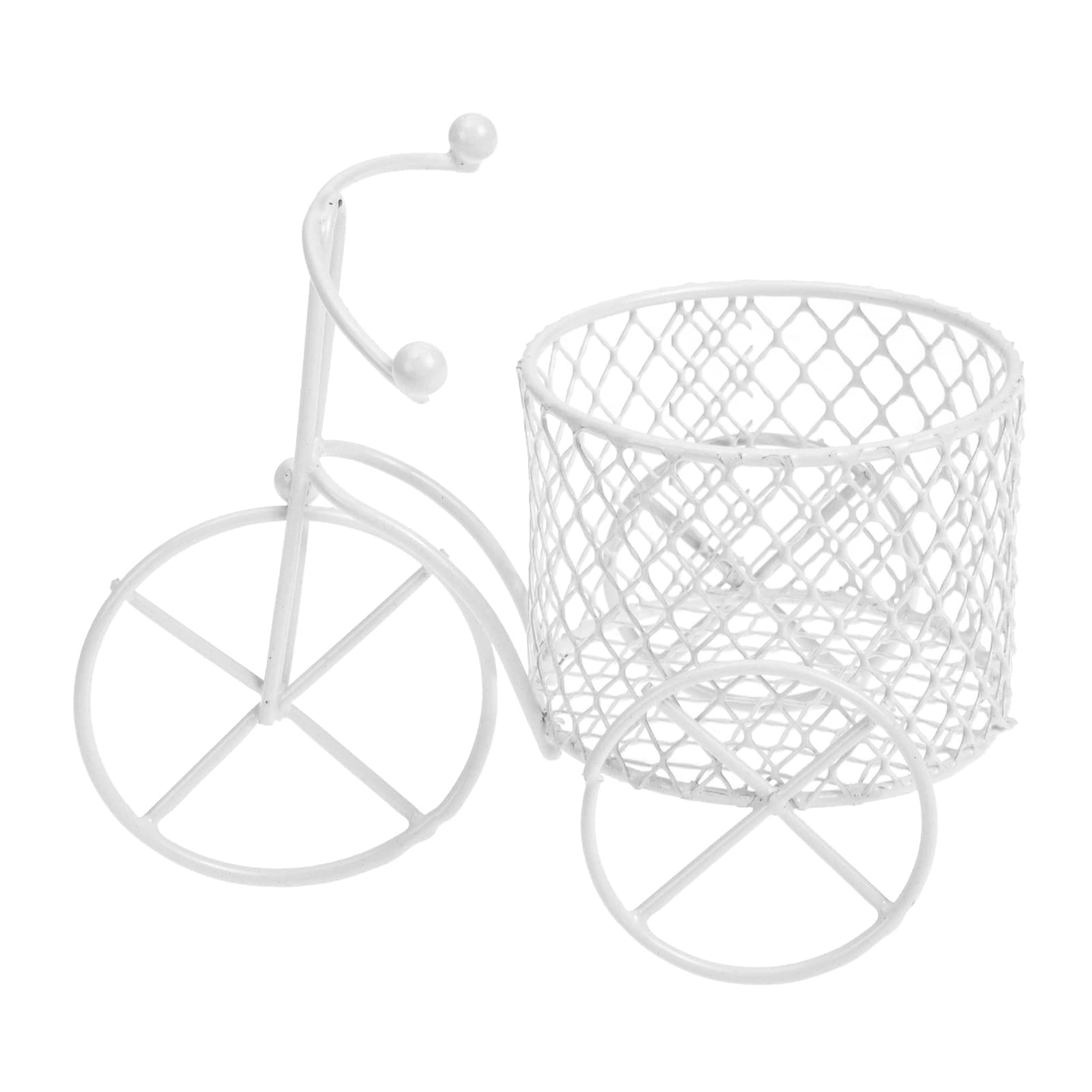 Lurrose Wrought Iron Bicycle Sponge Egg Rack - Multi-Purpose Makeup Puff & Cosmetic Drying Holder - Beauty Organizer for Vanity, Bathroom & Salon - Sturdy Bike Stand Shelf with White Finish
