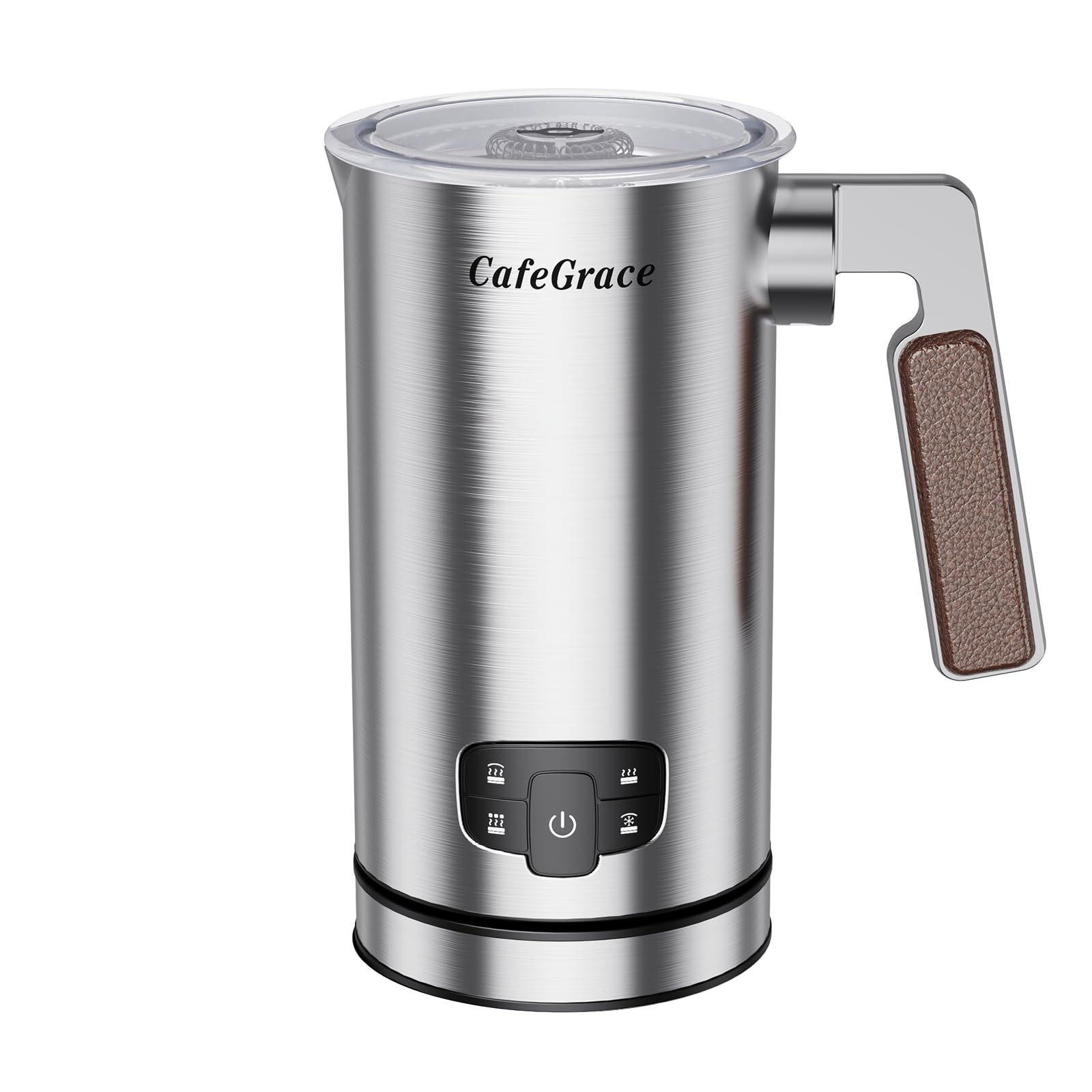 4-in-1 Electric Milk Frother & Steamer with Keep Warm Function - Automatic Hot/Cold Foam Maker for Coffee, Latte, Cappuccino - Perfect for Home Baristas & Coffee Lovers (Ideal for Morning Coffee, Afternoon Tea & Hot Chocolate Drinks)