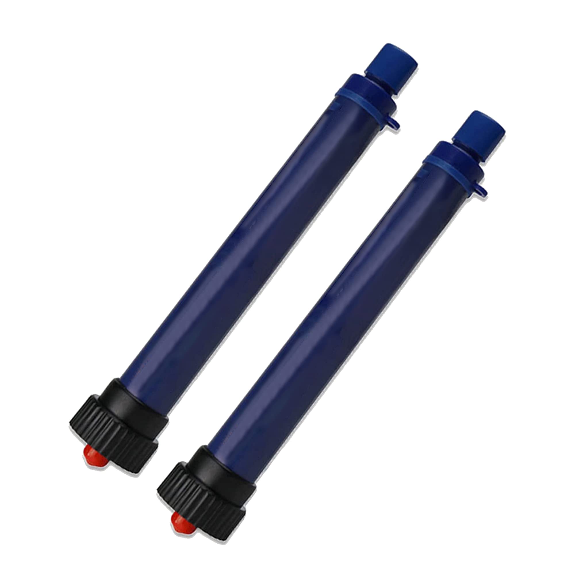 2 Pack Portable Water Filter Straw - 0.01 Micron Filtration System Removes 99.99% of Impurities - Perfect for Outdoor Survival, Hiking, Camping, Backpacking & Emergency Preparedness