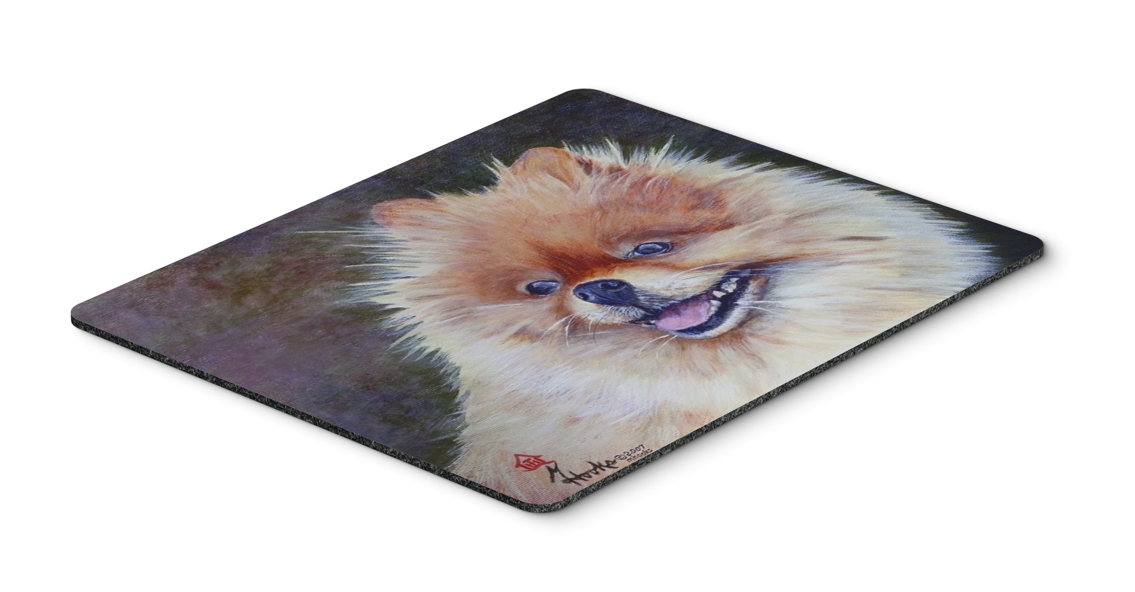 Pomeranian Head Mouse Pad & Hot Pad - Large Washable Mouse Mat for Home, Office, Gaming, and Computer Use | Non-Slip Desk Accessory for Laptop & PC | Cute Dog-Themed Workspace Decor