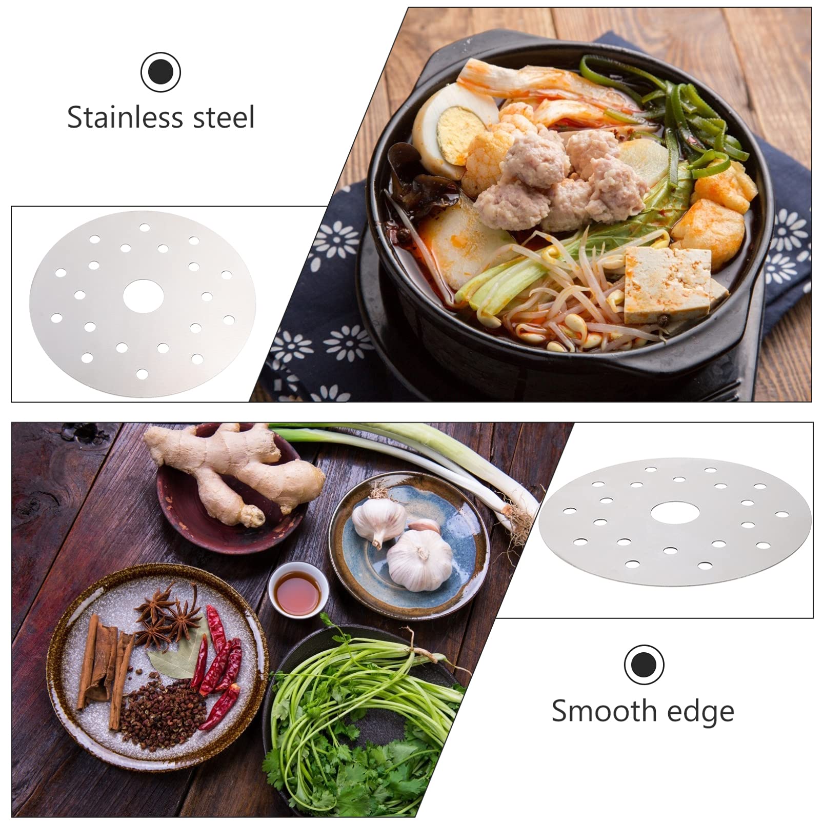1pc Premium Heat Conduction Fin for Casserole - Stainless Steel Kitchen Gadget & Cookware Accessory | Improves Heat Distribution for Baking, Roasting & Slow Cooking