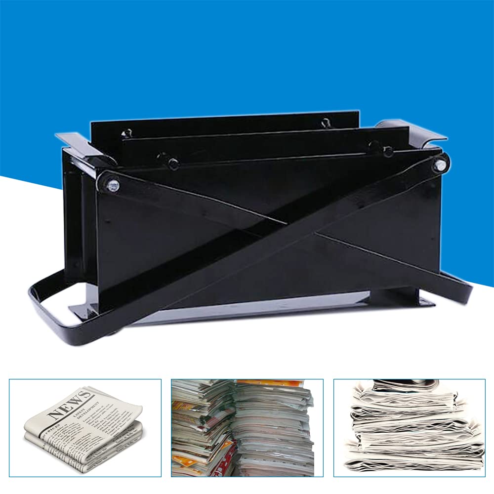 Eco-Friendly Manual Newspaper Brick Press - DIY Paper Log Briquette Maker for Fireplace & Wood Stove | Recycle Newspaper into Heating Fuel for Camping, Emergency Preparedness & Off-Grid Living
