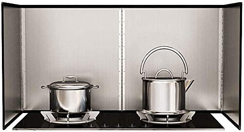 Stainless Steel Splatter Guard for Kitchen - Oil Splash Protector for Gas Stove, Cooking Utensil with Mudflap Design (Size A) - Perfect for Frying, Cooking & Preventing Grease Splashes