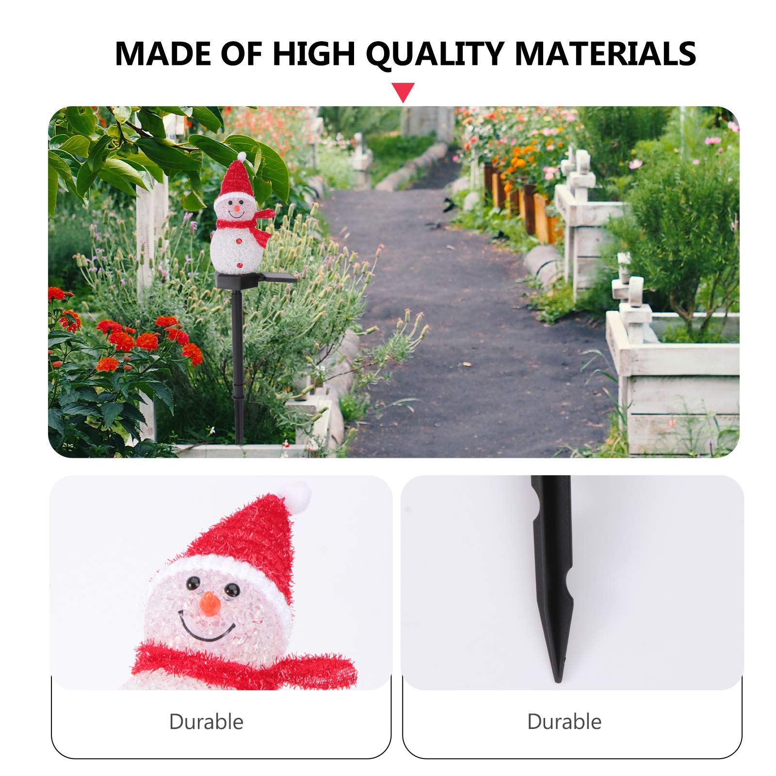 3pcs Christmas Lawn Lights - Snowman Garden Stake Lights with Resin Base for Outdoor Holiday Decor, Perfect for Yard, Pathway, and Landscape Lighting During Christmas Season