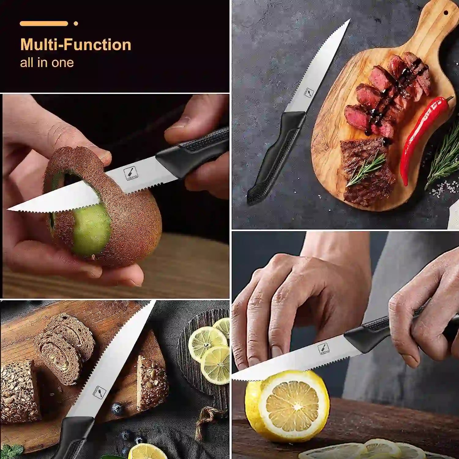 Premium Serrated Steak Knife Set - 4.5