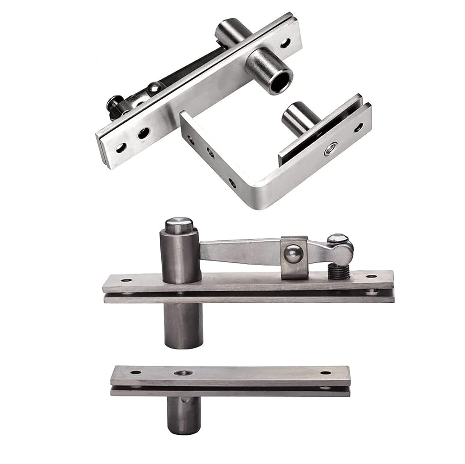 TamBee 360 Degree Rotation Stainless Steel Pivot Hinges Shaft - 2 Set Hardware for Wood Doors & Cabinet Hinge System | Durable & Smooth Swivel for Home Furniture & DIY Projects