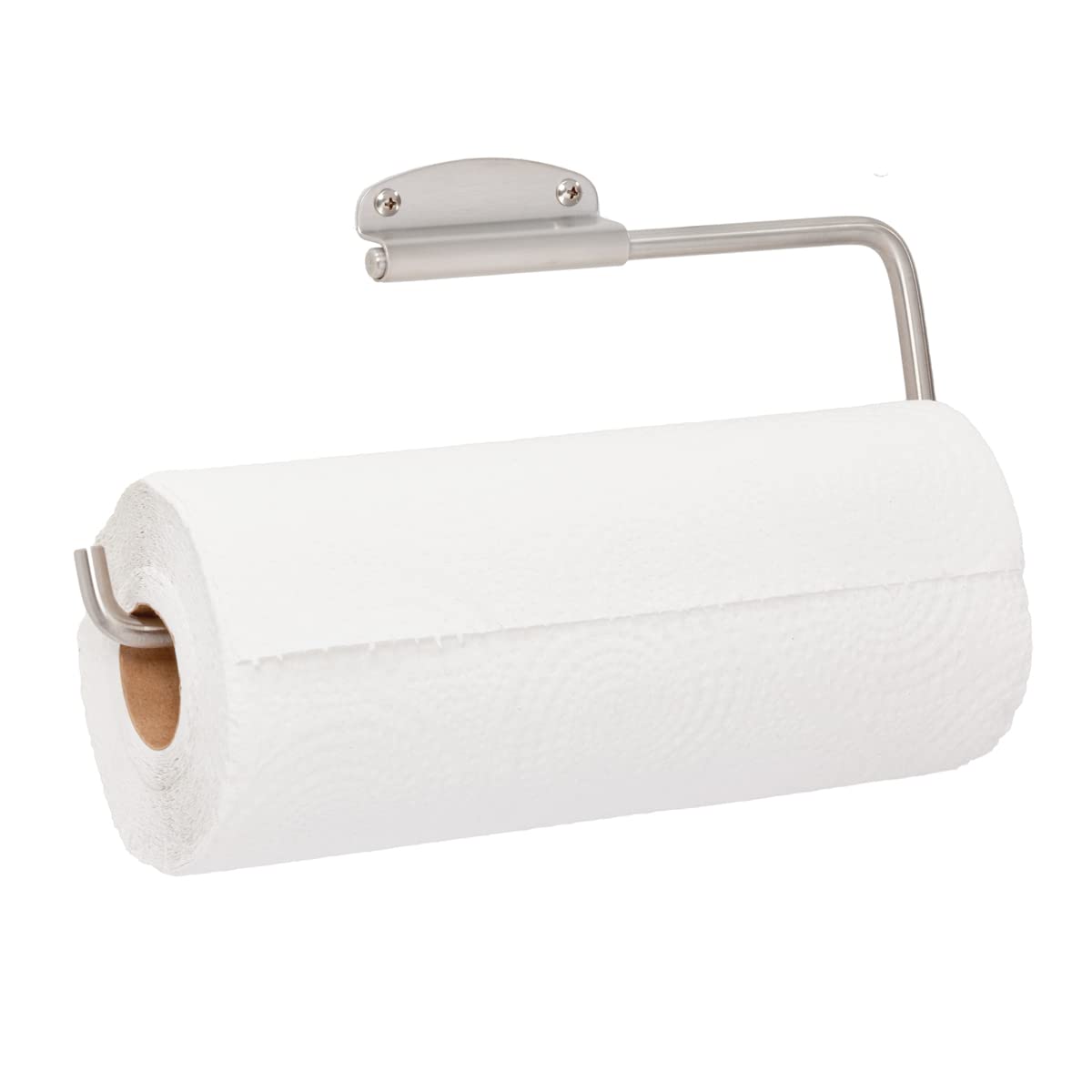 iDesign Forma Wall Mounted Metal Paper Towel Holder - Swivel Roll Organizer for Kitchen, Bathroom & Craft Room - 12