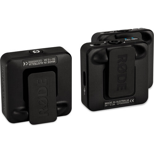 Rode Wireless GO II Compact Digital Wireless Microphone System for 2 Persons - 2.4GHz Black | Perfect for YouTube, Vlogging, Interviews & Live Streaming