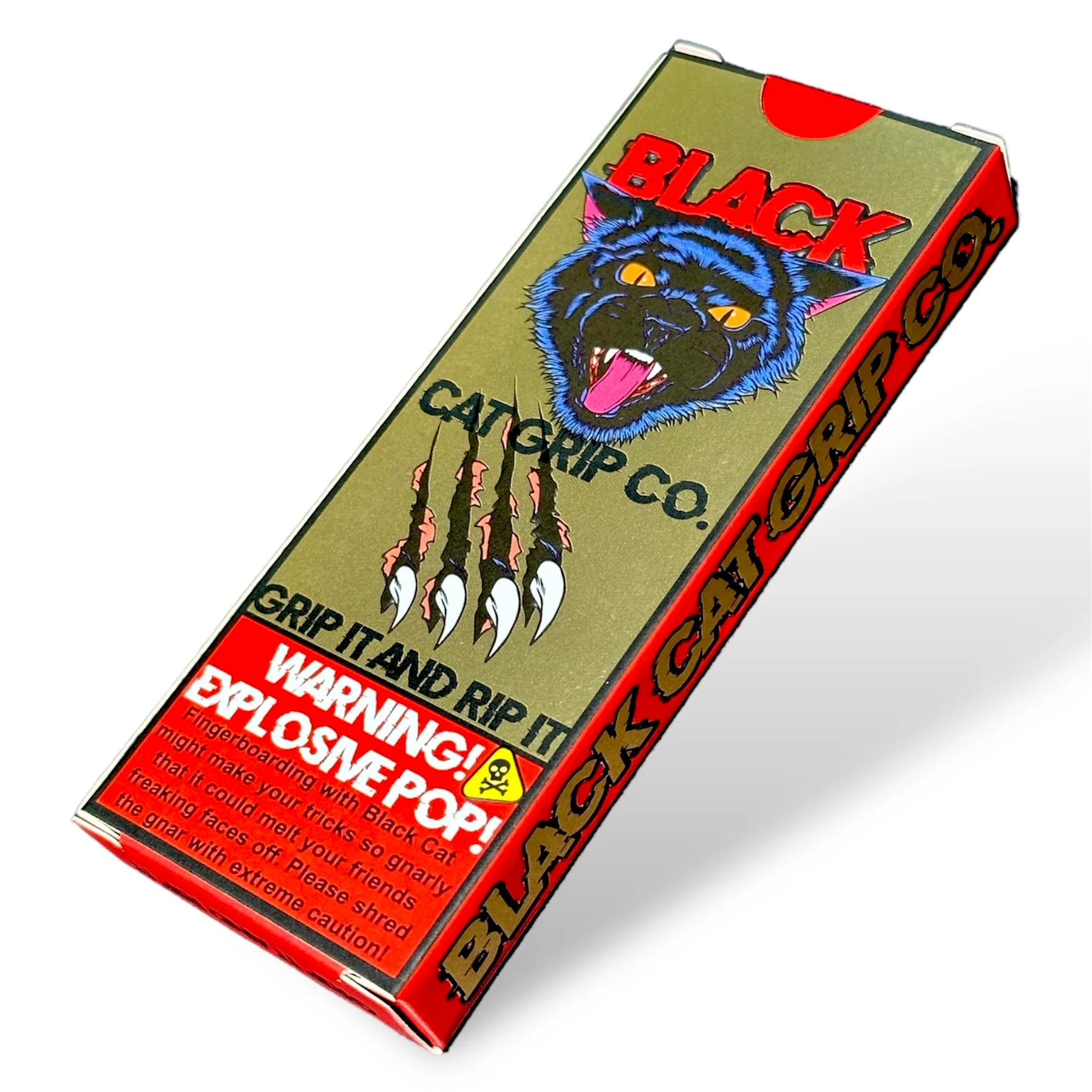Black Cat Grip Co. 2.0 Fingerboard Grip Tape - 6 Pack - Premium Skateboard Grip for Fingerboards - Perfect for Mini Skateboard Tricks and Practice