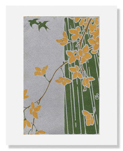 Ota Saburo Japanese Art Print - Swallows and Magnolia Blossoms Traditional Wall Decor for Living Room, Bedroom & Office