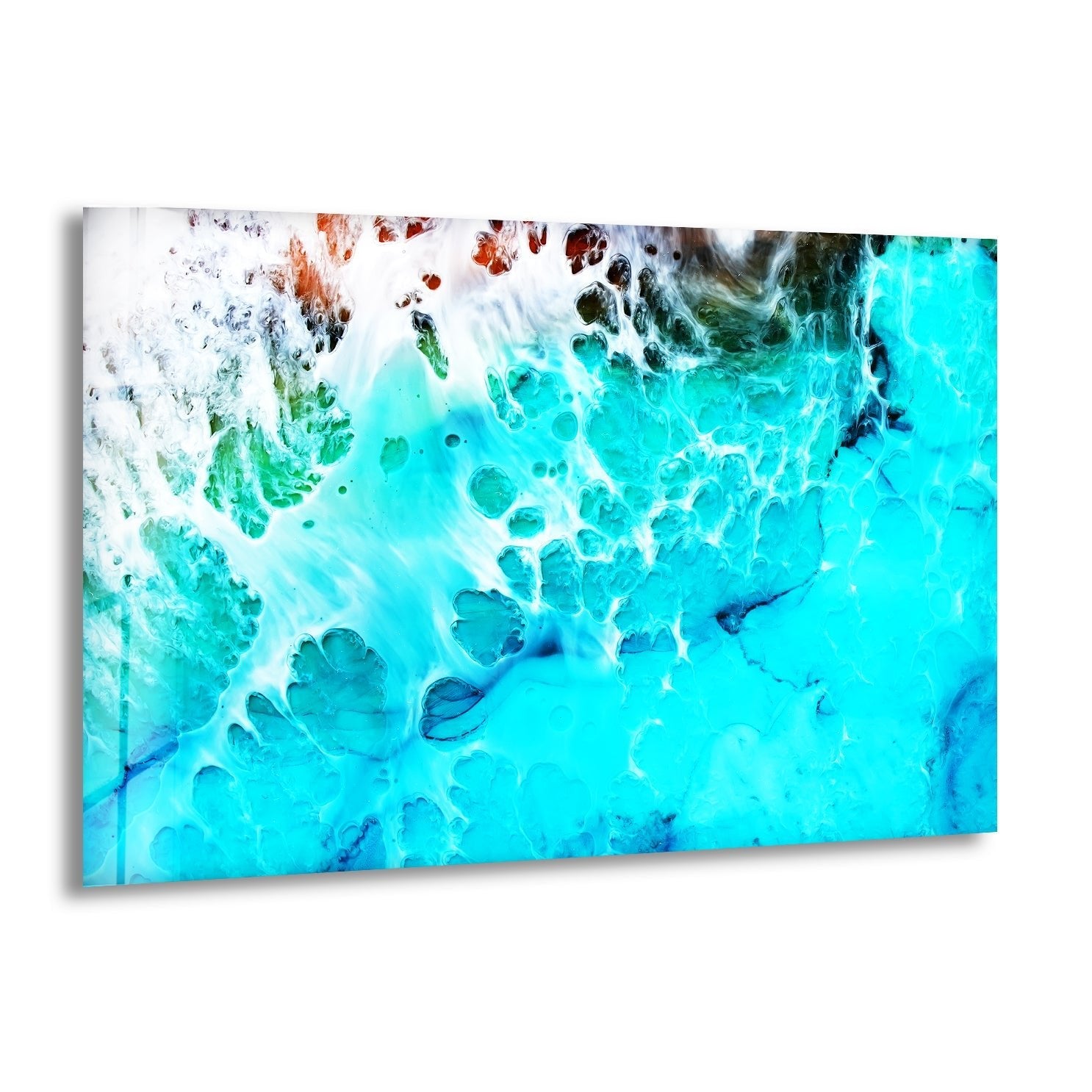 Stunning Ocean Aerial View Glass Wall Art - Modern Coastal Home Decor for Living Room, Bedroom & Office
