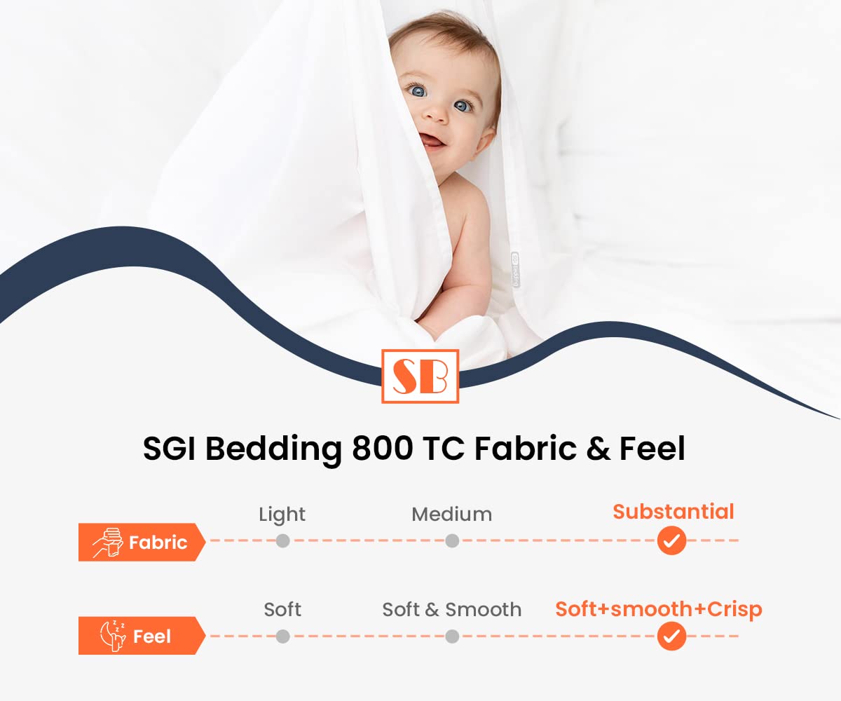 Luxury 800TC Egyptian Cotton Sheets - Full XL Deep Pocket for Hotel Comfort