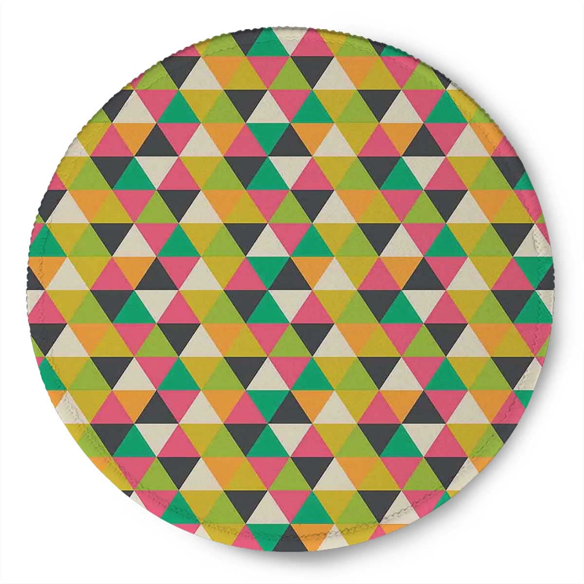 Retro Mosaic Tile Round Mouse Pad - 7.9 Inch Non-Slip Rubber Base, Waterproof Office & Home Desk Mat for Laptop Computers - Perfect for Gaming, Work & Creative Workspaces