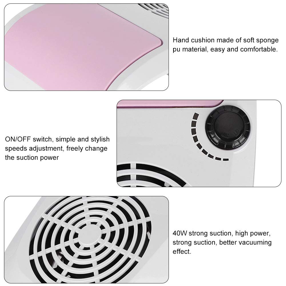 40W Professional Nail Dust Vacuum Cleaner - Valentine's Day Carnival Nail Dryer & Dust Collector for Nail Art Salon, Home Manicure & Pedicure | Perfect for Nail Technicians, DIY Enthusiasts & Beauty Professionals