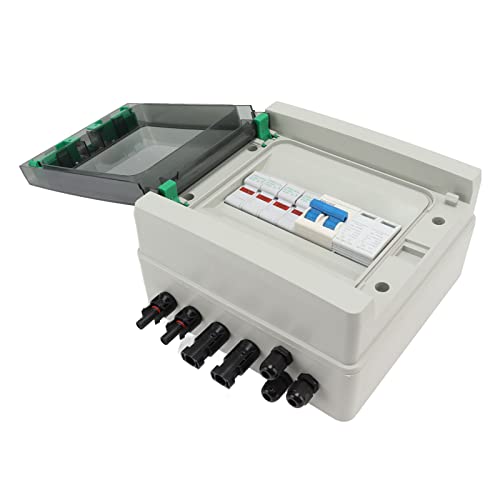 2 String Solar PV Combiner Box with Overload Protection - DC1000V 15A Fuse, 2-in-1-Out for Solar Panels & Batteries | Ideal for Home Solar Systems, Off-Grid Power & Renewable Energy Projects