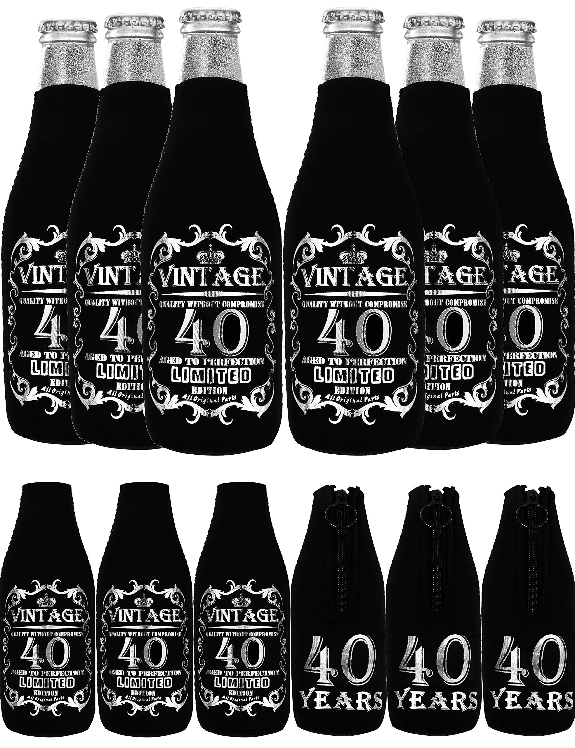 Cheers 40 Years - 40th Birthday Party Decorations & Favors for Men - Beer Can Coolers, Balloons & Party Supplies - Perfect for Milestone Celebrations & Bar Themed Events